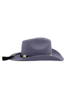 Modern Monarchie Marley gray Texan style hat featuring a wide brim and classic cowboy design in gray.