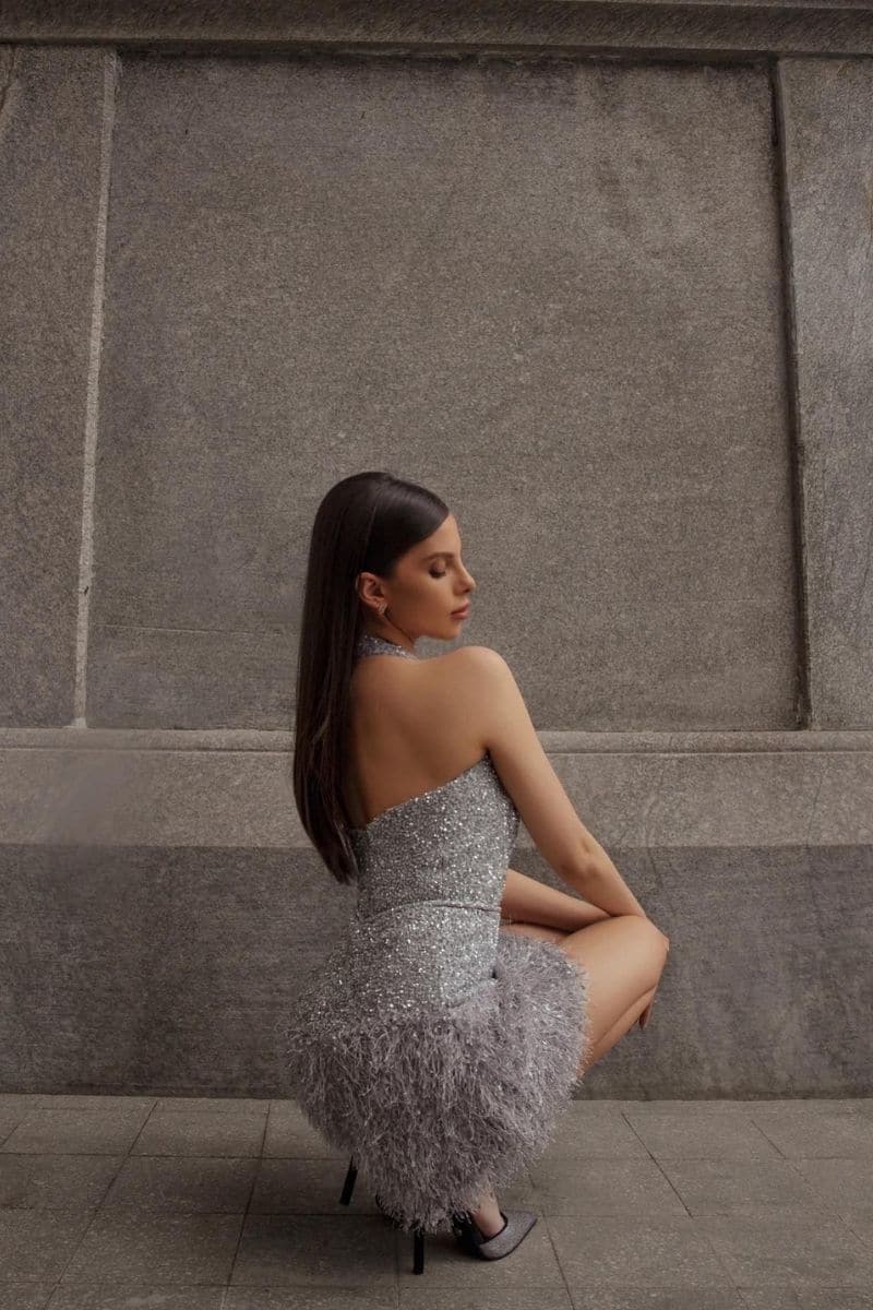 AMINA SPARKLING MINI DRESS | Monika Dimova | CULT MIA