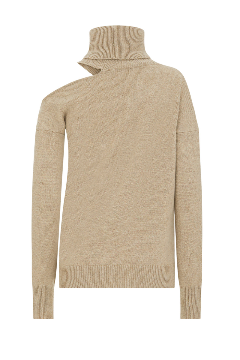 ABBIE CASHMERE SWEATER IN SAND | MYCASHMERE | CULT MIA