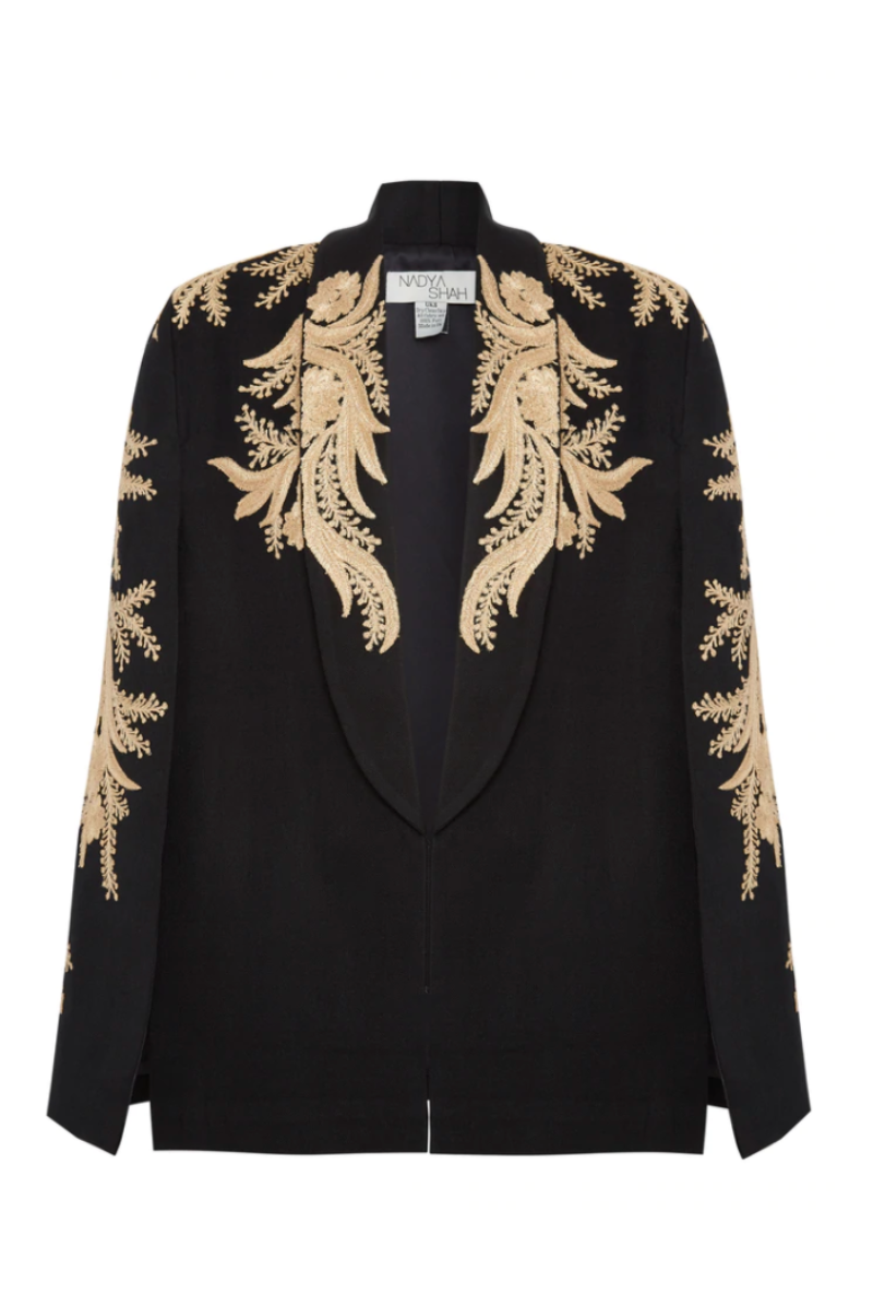 ALYA TUXEDO CAPE WITH DETAILING | Nadya Shah | CULT MIA