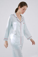 Not Just Pajama Midsummer Afternoon Noon long pajama set with floral print, soft fabric, and comfortable fit for relaxed evenings.
