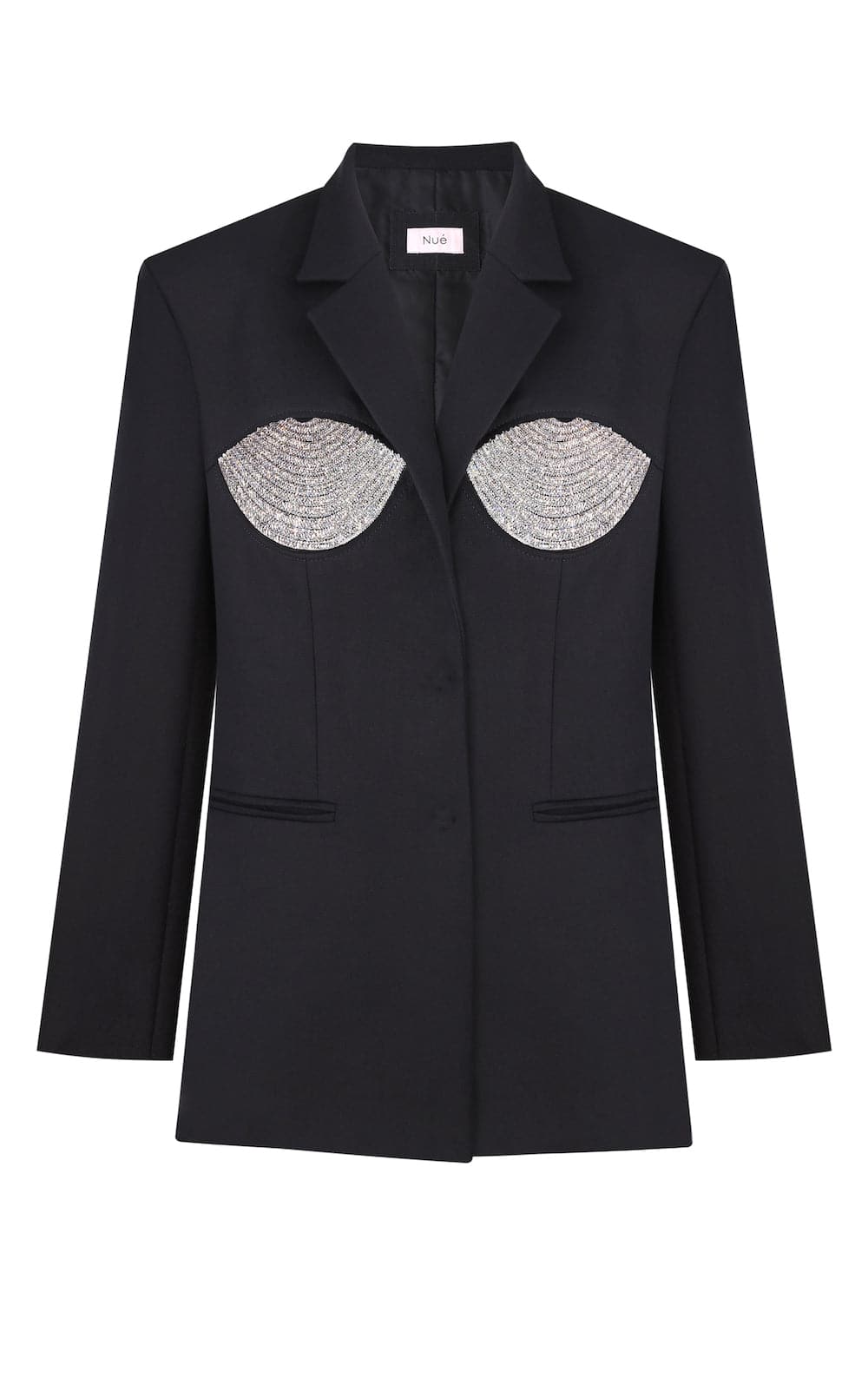 Nué tailored blazer in classic style, featuring a fitted cut and structured design, ideal for professional or formal wear.