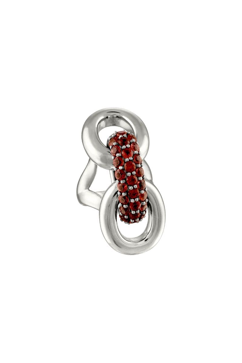 RED GARNET LINKS RING | Sara Shala | CULT MIA