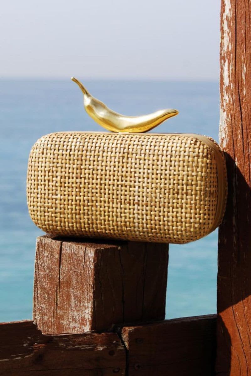 CHILLI RATTAN STRAW BOX | Sarah's Bag | CULT MIA