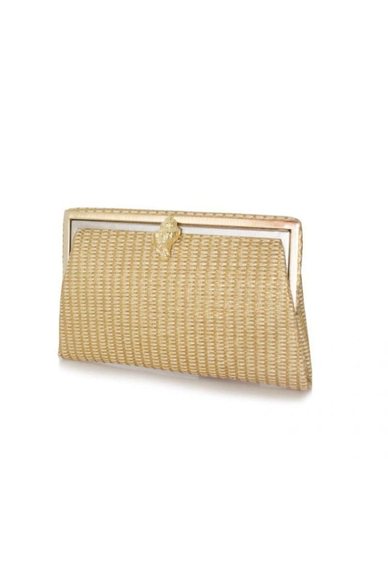 MUREX GOLD STRAW GRACE CLUTCH | Sarah's Bag | CULT MIA