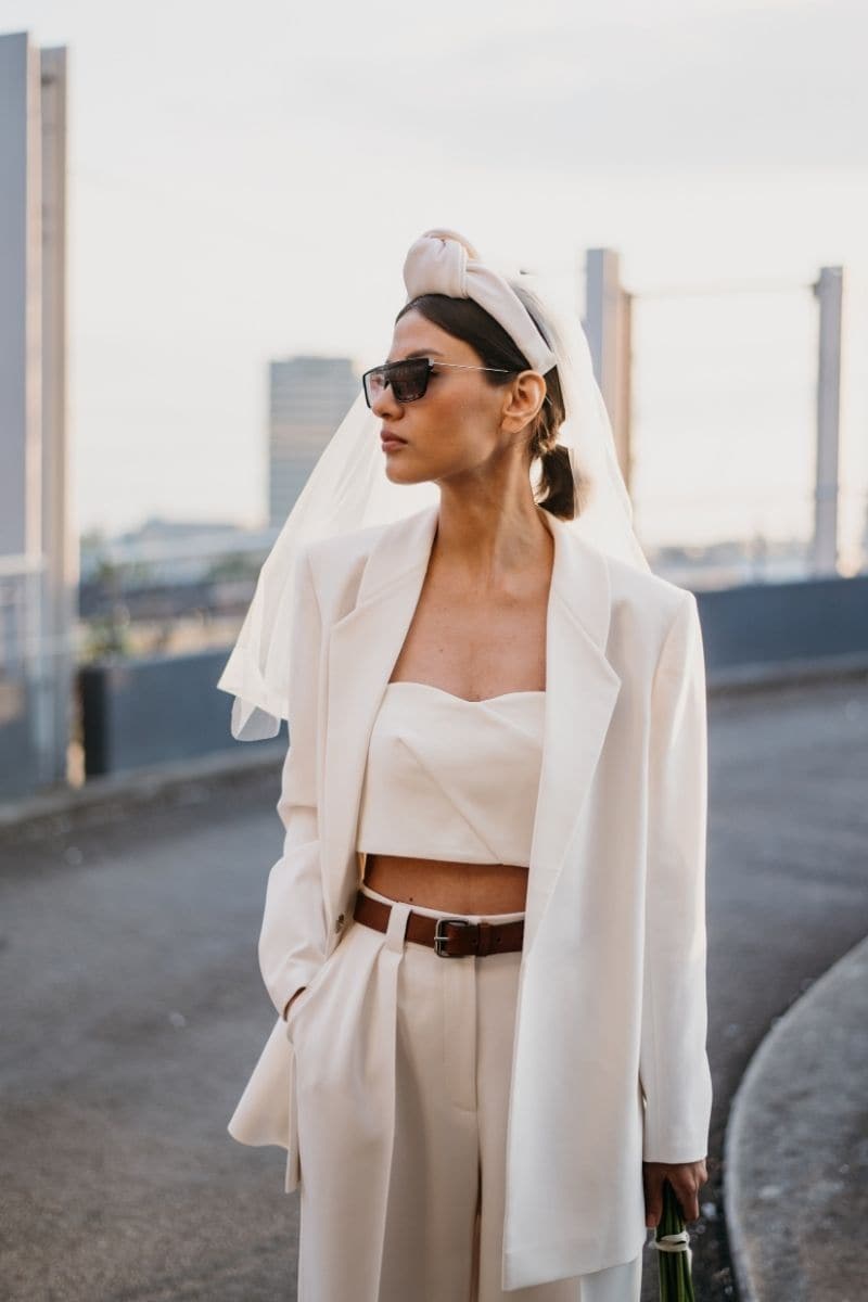 WHITE LOOSE FITTING JACKET | Total White | CULT MIA