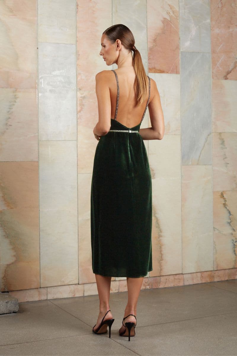 AMAYA GREEN MIDI DRESS | UNDRESS | CULT MIA
