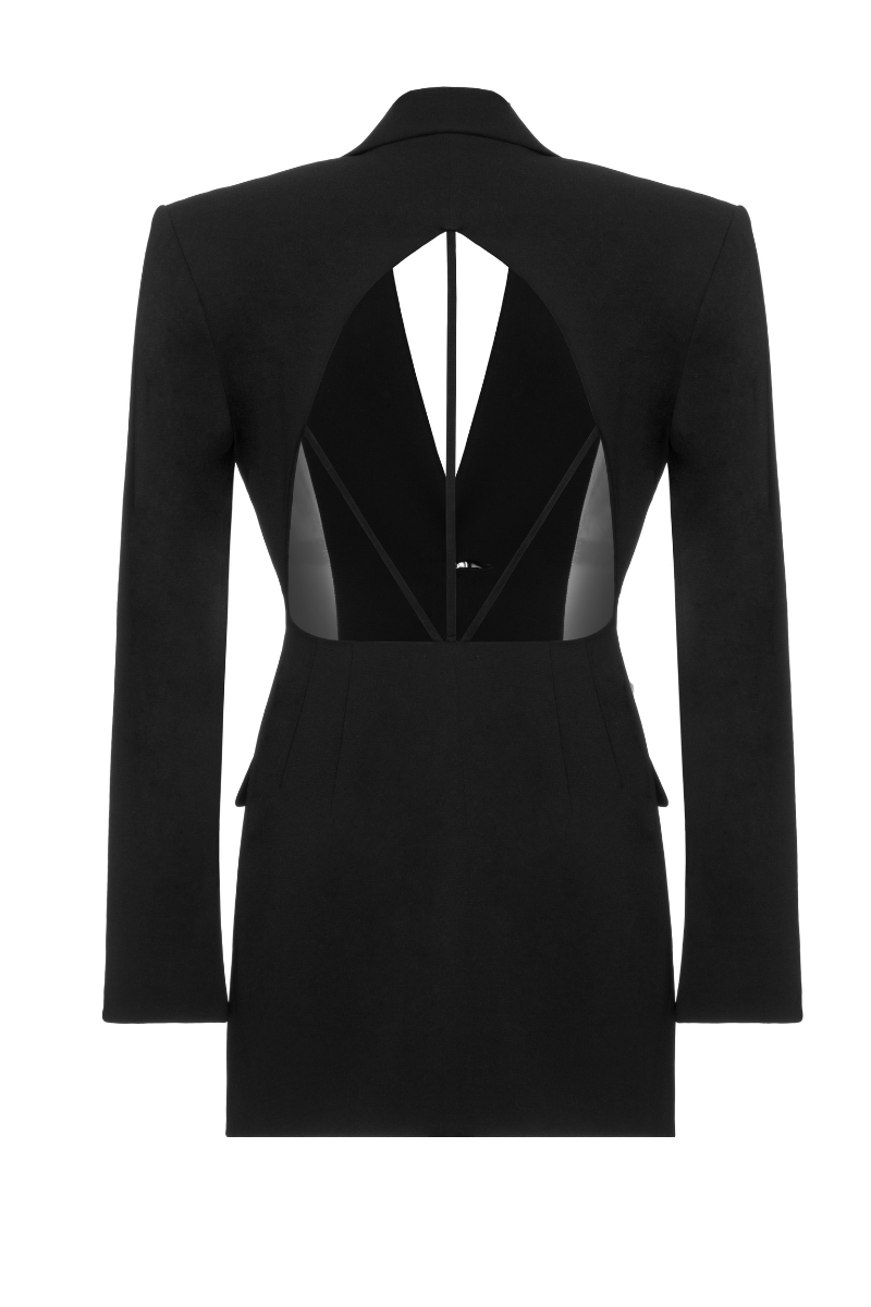 CUT-OUT SINGLE-BREASTED BLAZER | Vaska | CULT MIA