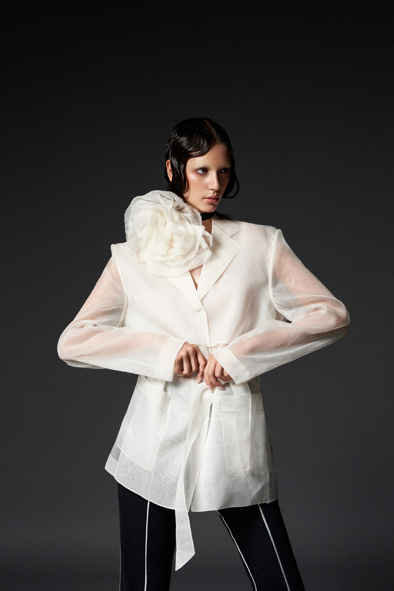 SINGLE BREASTED ORGANZA BLAZER CULT MIA Vaska - Main Image